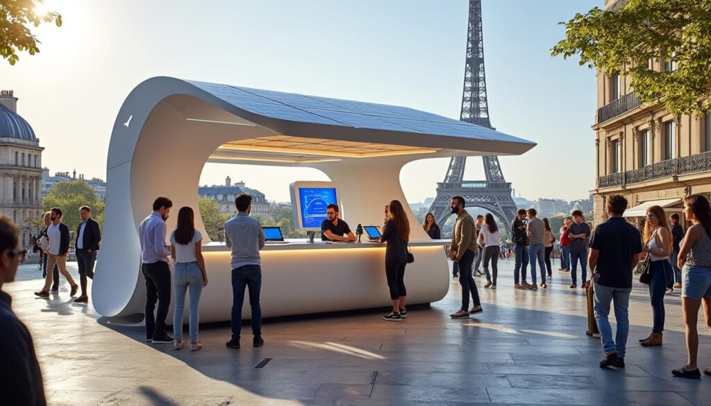 découvrez le kiosque solaire solidaire de pau, en lice pour le grand prix de l’innovation 2025 à paris, une initiative écologique et sociale qui révolutionne l'énergie urbaine.