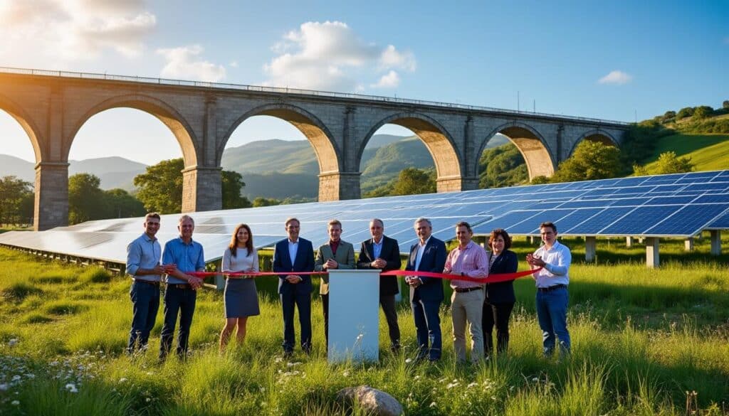 découvrez l'inauguration du parc solaire participatif à wimille, situé près du viaduc, une initiative écologique pour produire une énergie propre et locale.