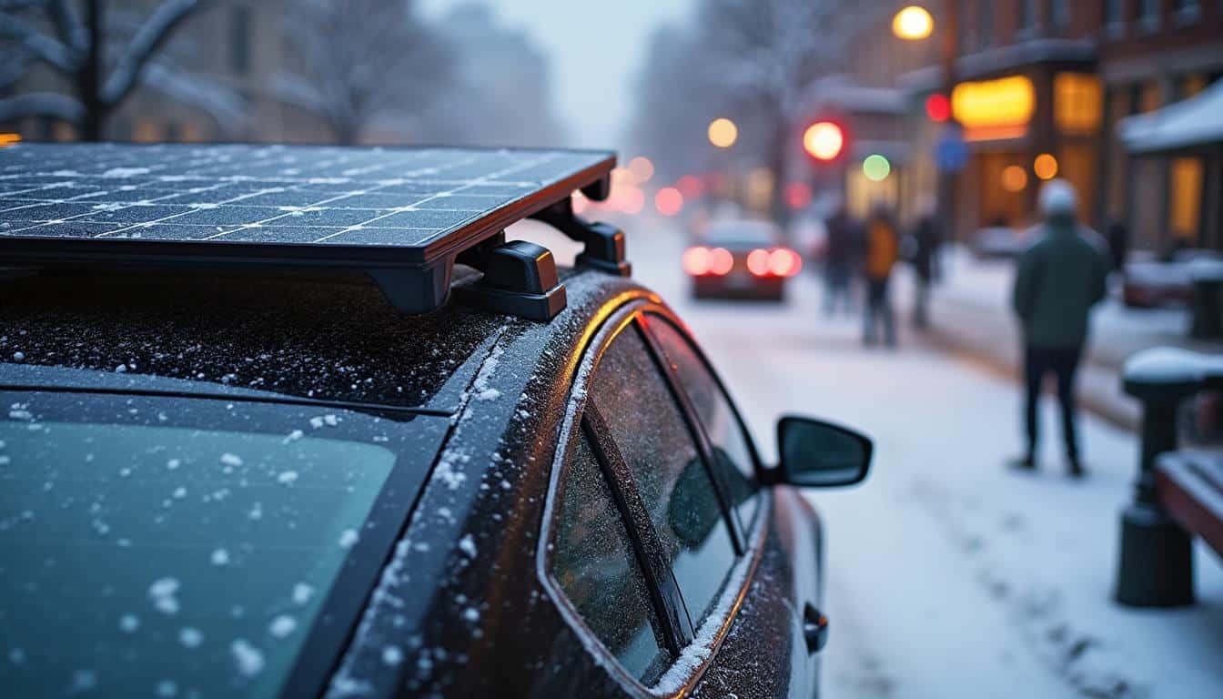 découvrez comment un panneau solaire peut protéger votre voiture des pannes cet hiver en assurant une alimentation électrique fiable et en préservant la batterie contre le froid.