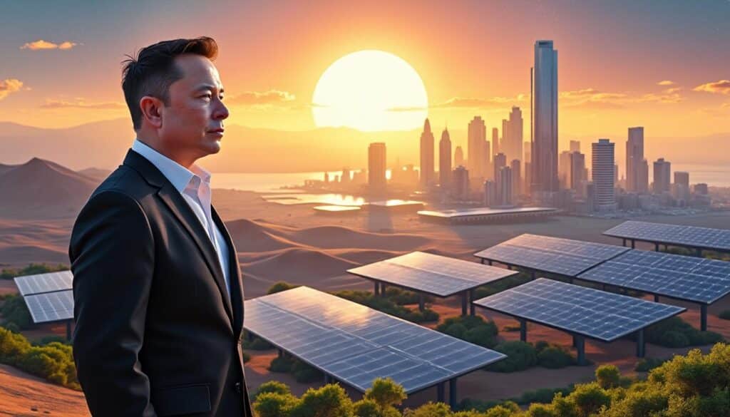 elon musk prévoit que l'énergie solaire deviendra la source d'énergie exclusive sur terre lorsque l'humanité atteindra le niveau avancé de la civilisation selon l'échelle de kardashev.