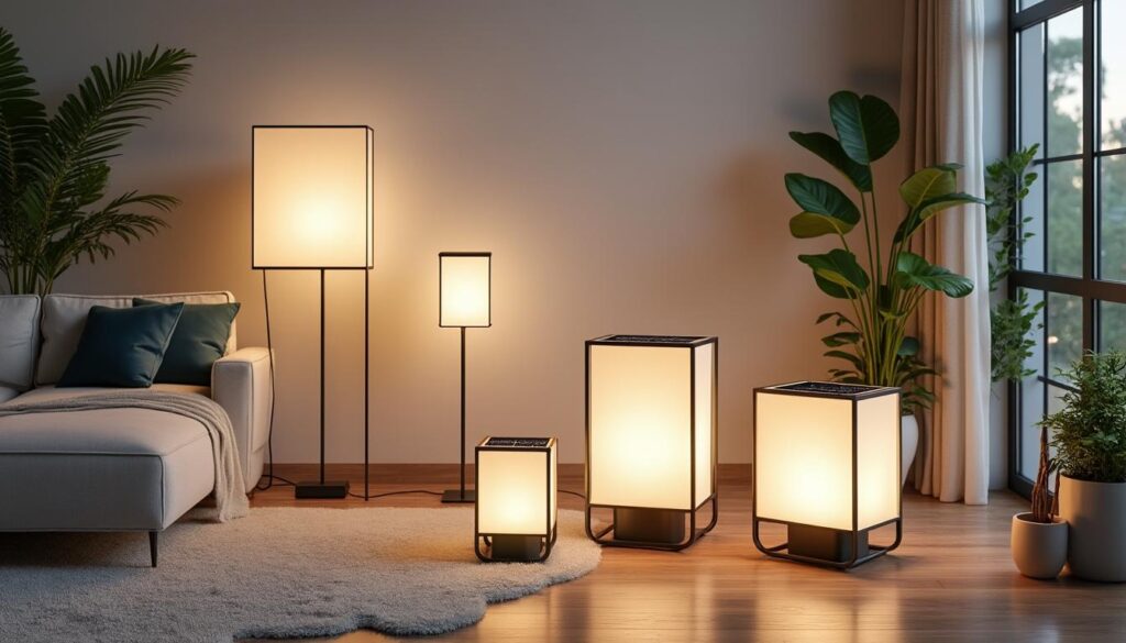profitez de notre liquidation exceptionnelle lumisky : 5 lampes et lampadaires, dont 3 modèles solaires innovants, pour illuminer votre intérieur avec style et efficacité énergétique.