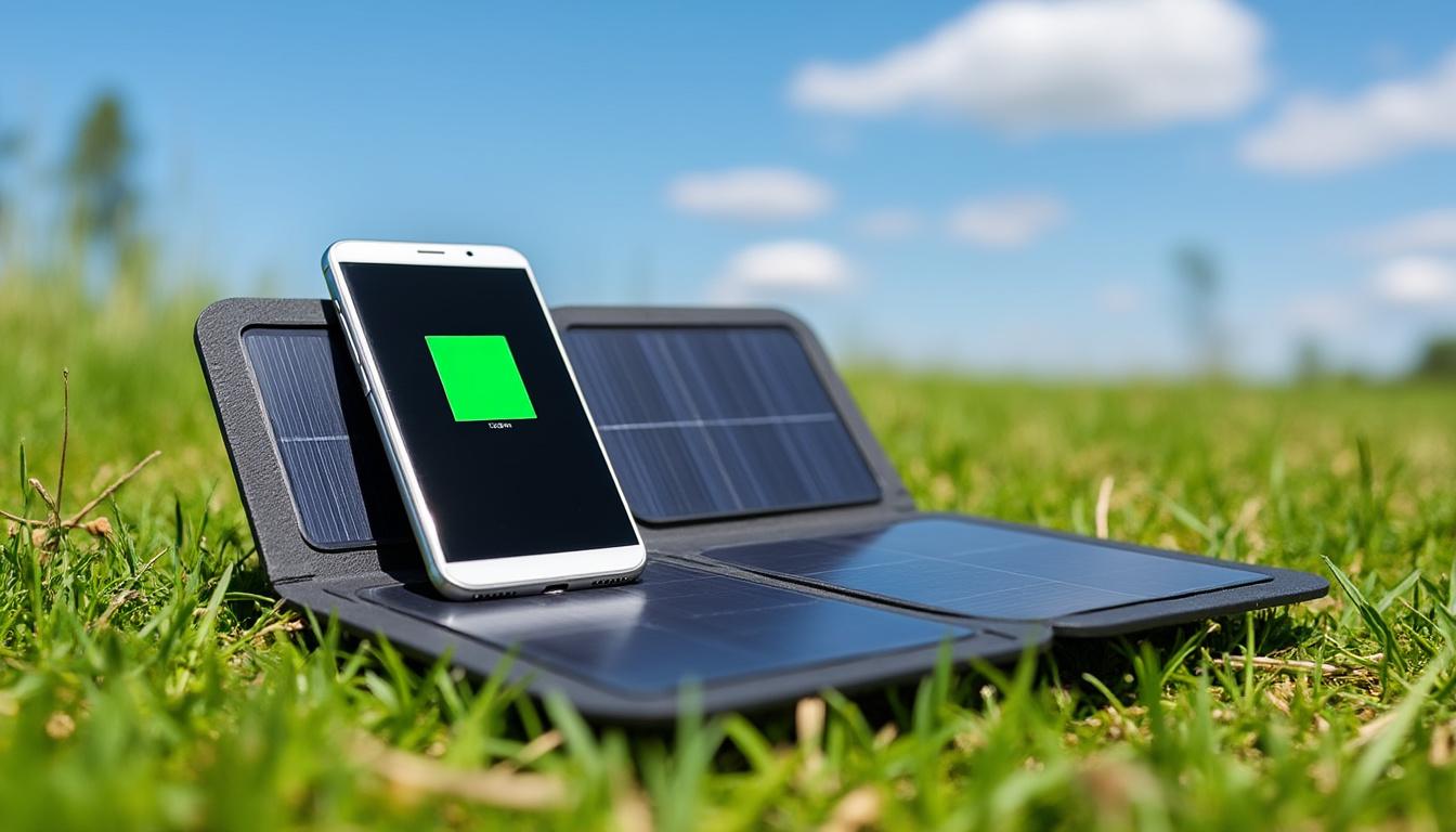 découvrez notre panneau solaire pliable compatible iphone, idéal pour profiter du retour du soleil. compact, performant et à prix imbattable, il vous accompagne partout pour recharger vos appareils en toute simplicité.