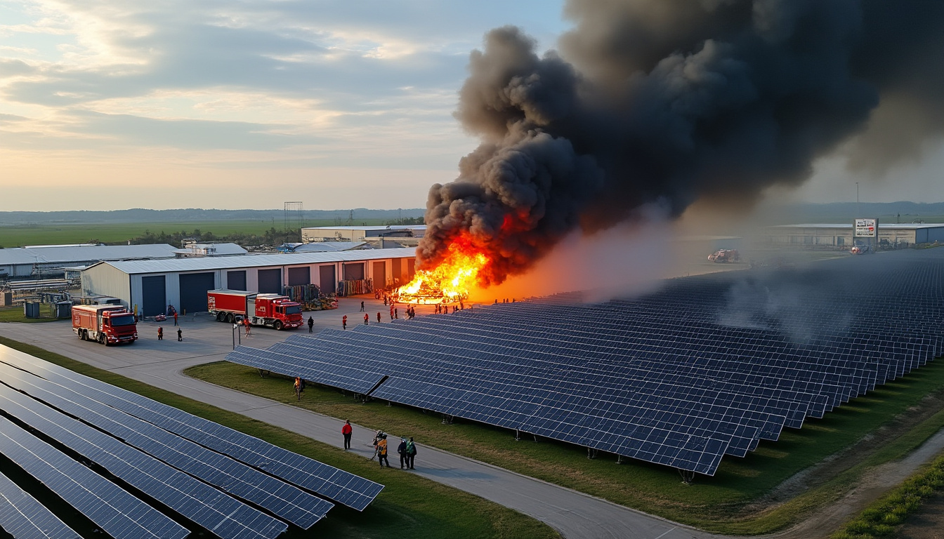 enquête en cours après un incendie survenu dans le plus grand centre de tests de batteries, situé dans un parc solaire. découvrez les circonstances et les enjeux de cet incident majeur.
