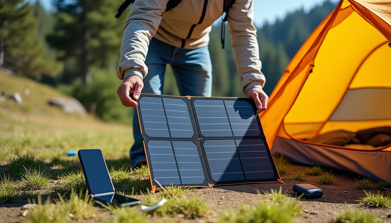 compact et facile à transporter, ce panneau solaire pliable à moins de 70 € séduit les campeurs qui cherchent une solution pratique pour recharger leurs appareils.